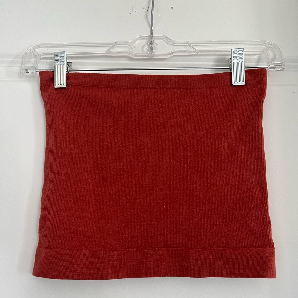 Burnt Orange and Distressed Black Tube Top Set